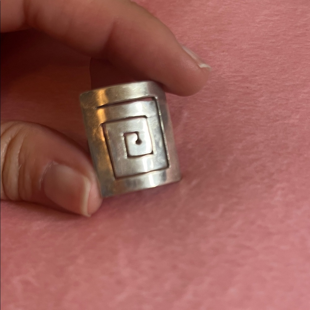 22# Silver Geometric Ring 925 - Picture 8 of 9